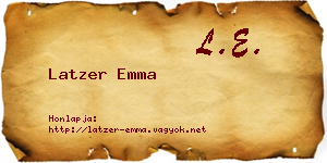 Latzer Emma névjegykártya